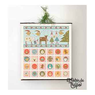 Panel Natalie Bird Count Down To Christmas Calendario de Adviento