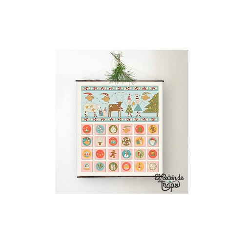 Panel Natalie Bird Count Down To Christmas Calendario de Adviento