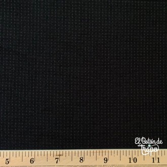 Tela Japonesa Tramada Nikko Topstitch Ebony 2