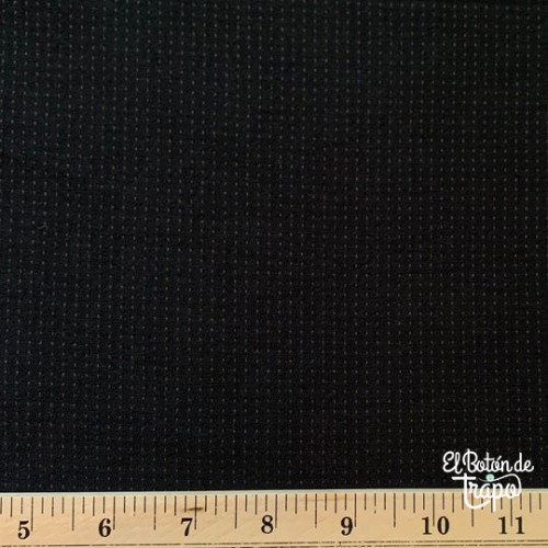 Tela Japonesa Tramada Nikko Topstitch Ebony