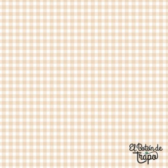 Tela Patchwork algodón Vichy Beige