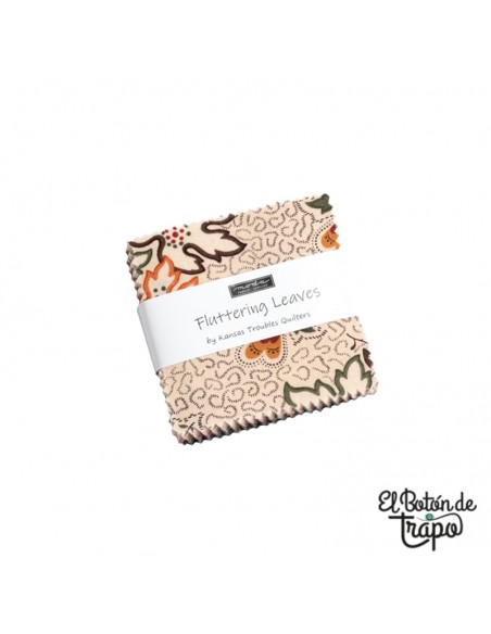 Mini Charm Pack Moda Fabrics Fluttering Leaves