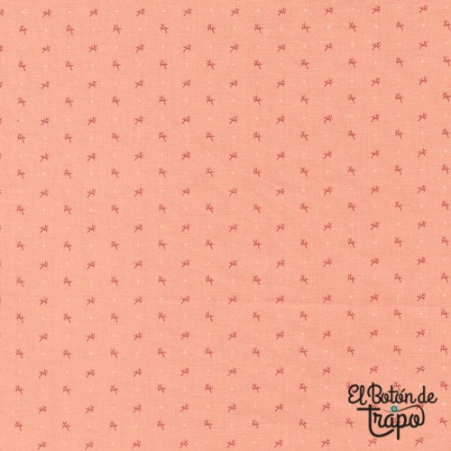 Tela Dinahs Delight Twig and Dots Pink