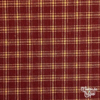 Tela Country Diamond Traditional Homespun 3785 Wine