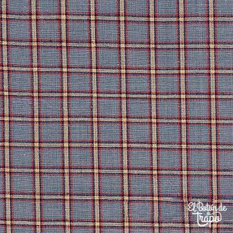 Tela country cuadros rojo y azul de Diamond Textiles