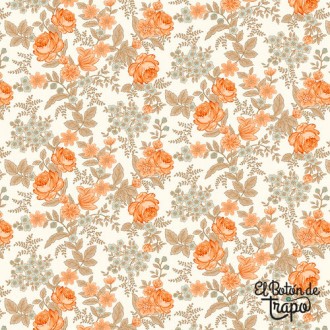 Tela Trasera Kim Diehl Sunwashed Romance108 Cabbage Rose