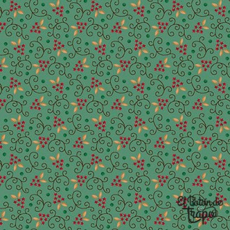 Tela Kim Diehl Quiet Grace Strawberries Turquoise