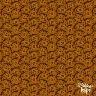 Tela Kim Diehl Quiet Grace Vintage Floral Chesnut