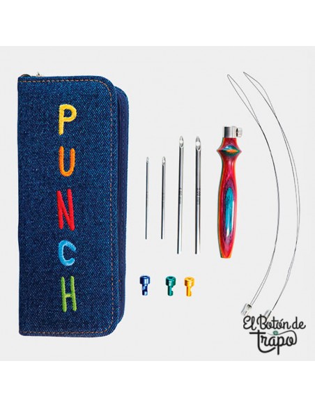 Set Punch Needle Knit Pro color Vibrante