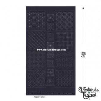 Panel Sashiko Negro Olympus