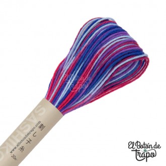 Hilo Sashiko Multicolor Azul, Rosa Olympus