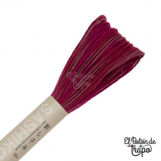 Hilo Sashiko Degradado fucsia rojo Olympus