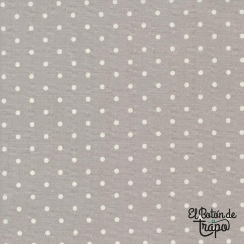 Tela My Summer House Gris Lunares Crema Bunny Hill Designs Moda Fabrics