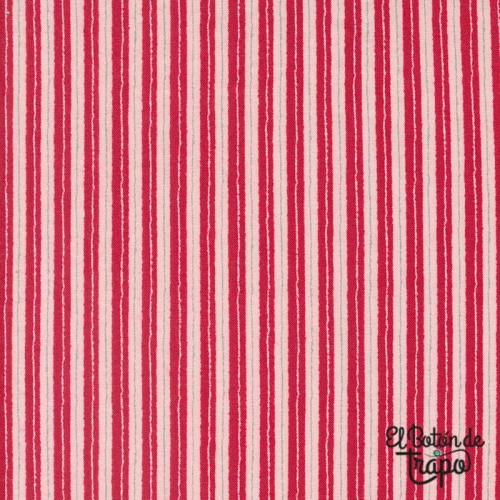 Tela de rayas roja de la colección My Summer House de Bunny Hill Designs Moda Fabrics