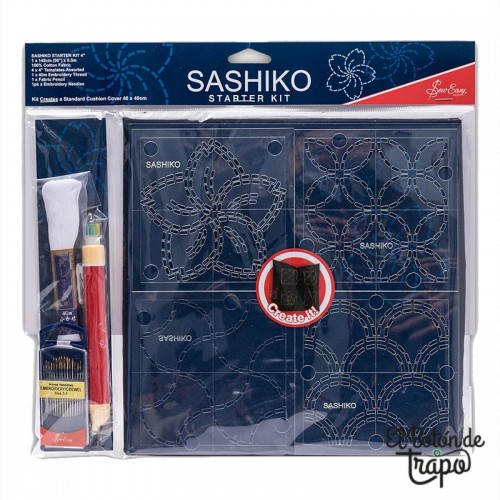 Kit Iniciación Sashiko con plantillas