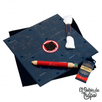 Kit Iniciación Sashiko con plantillas 2