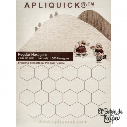 Hexágonos regulares 2cm-3/4" Apliquick