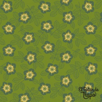 Tela Patchrk Verde Bosque de EQP Of Old and New