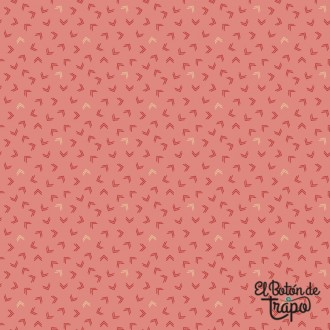 Tela Patchrk rosa coral de EQP Of Old and New