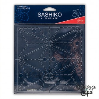 Plantilla Sashiko Estrella (hemp Leaf)