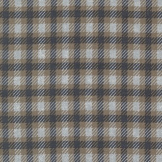 Franela Patchwork de cuadros azules y marrones Moda fabrics