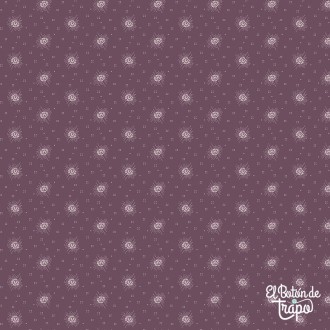 Tela Little Gems Polka Rose...