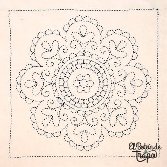 Kit Sashiko Hungary Rose Medallion 2