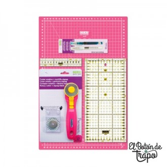 Kit Iniciación Patchwork Rosa