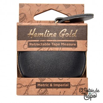cinta métrica hemline gold en centimetros y pulgadas para patchwork y costura