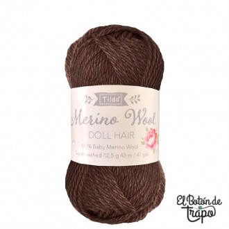 Pelo Tilda Dark Brown Ovillo Lana