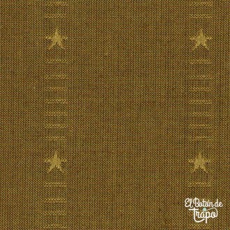 Tela Tramada Primitive Stars dorado verdoso de Diamond Textiles