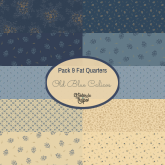 Telas Patchwork Fat Quarter Old Blue Calicos Marcus Fabrics