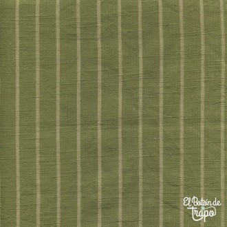 Tela Patchwork Neighborhood Florist Weaves Ticking Green