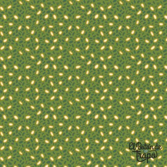 Tela Patchwork EQP Textiles Forward to the Past Verde