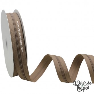 Cremallera continua Marrón topo