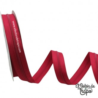 Cremallera rojo por metros