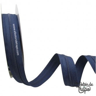 Cremallera continua azul