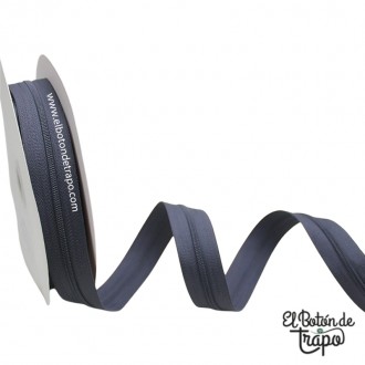 Cremallera continua gris