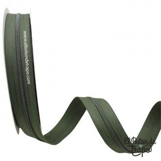 Cremallera continua verde