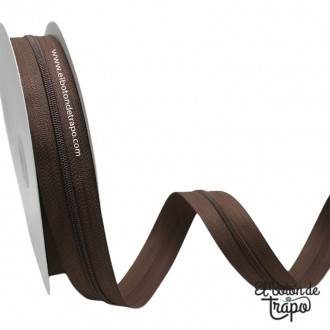 Cremallera continua marrón