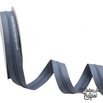 Cremallera continua gris