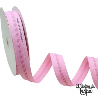 Cremallera continua rosa chicle