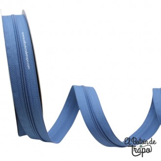 Cremallera continua azul vaquero