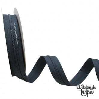 Cremallera continua gris antracita