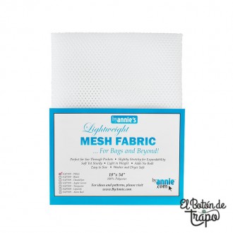 Tela Rejilla o Mesh Fabric Blanca para costura