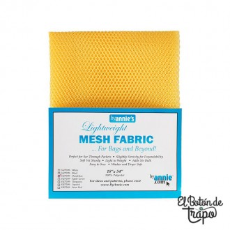 Tela de rejilla o Mesh Fabric de color amarillo para costura creativa