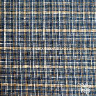 tela country para patchwork cuadros azul y amarillo Diamond textiles