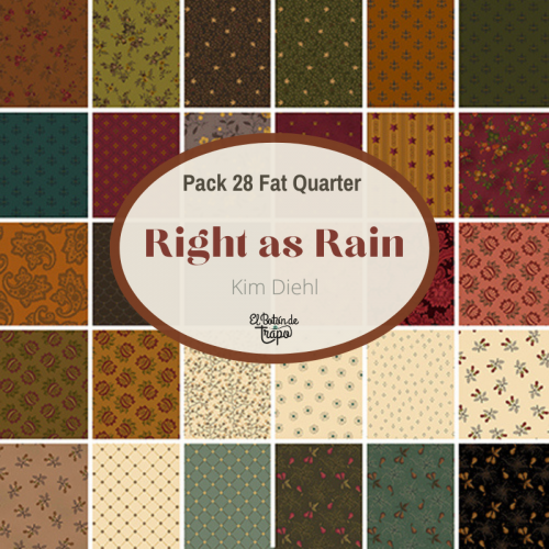 Pack 28 Fat Quarters Right as Rain