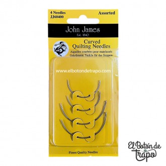 Agujas Curvas para Acolchado Patchwork Jhon James