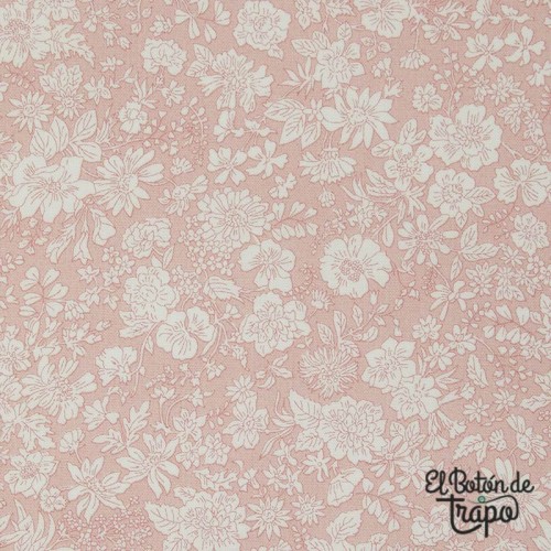 Tela Liberty Emily Belle Rosa Empolvado